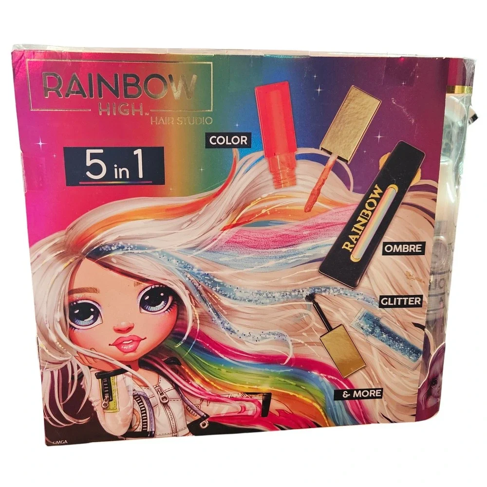 Rainbow High Hair Studio Amaya Raine Doll 5-in-1 Washable Hair Color Playset MGA